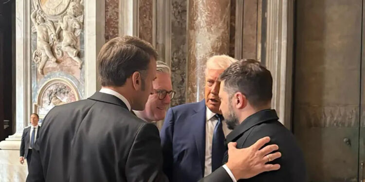 Макрон, Стармер, Трамп, Зеленський