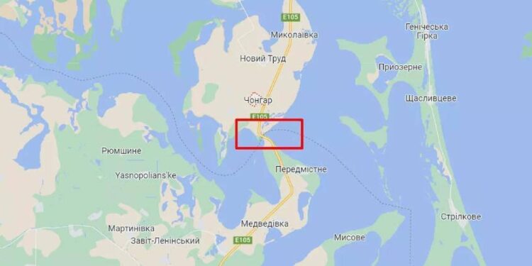 ЦПД: Росіяни замовчують знищення Чонгарського мосту 1 ЦПД: Росіяни замовчують знищення Чонгарського мосту