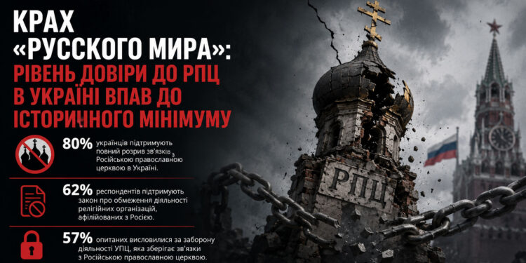 Крах «русского мира»: рівень довіри до РПЦ в Україні впав до історичного мінімуму
