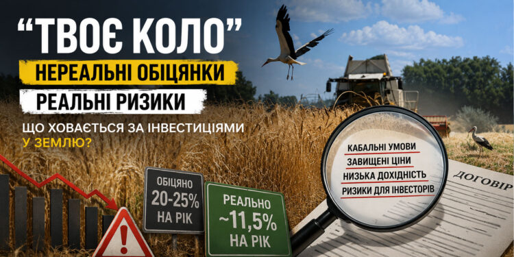 Посередник з продажу землі “Твоє коло” створює нереальні очікування в інвесторів – ЗМІ 1 Посередник з продажу землі “Твоє коло” створює нереальні очікування в інвесторів – ЗМІ