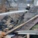 РФ атакувала Київщину ударними дронами: спалахнули склади, поранено чоловіка
