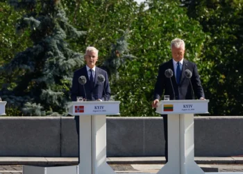 Президент Литви Науседа виступив українською мовою на урочистостях з нагоди Дня прапора в Києві