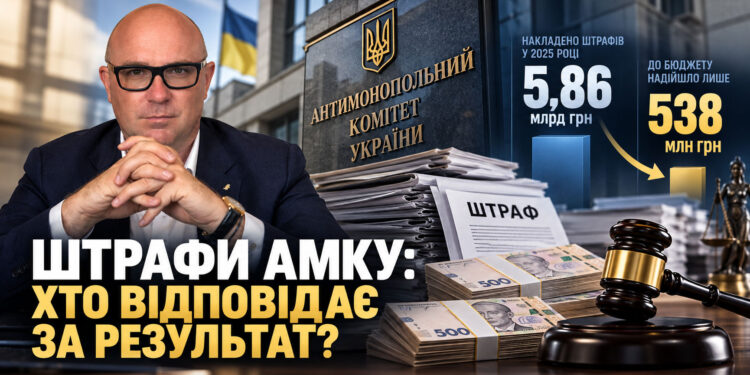 Штрафи АМКУ у 2025 році зросли в 5,7 раза, надходження до бюджету — 538 млн грн, - адвокат Богатир 1 Хто відповідає за стягнення штрафів АМКУ позиція адвоката Богатиря